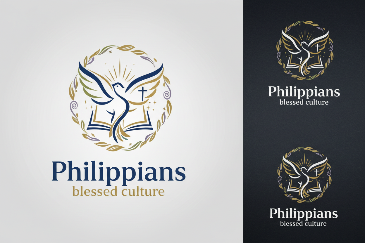 the logo to the brand "Philippians: blessed culture"